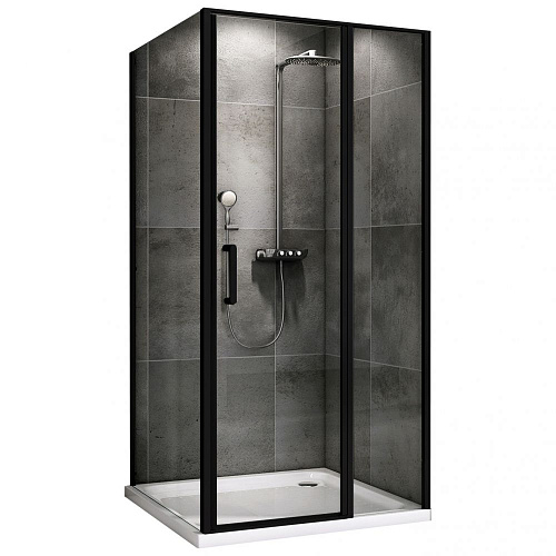 Душевой уголок ABBER Sonnenstrand AG04120BS-S90B 120x90 см универсальный, профиль черный, стекло прозрачное Душевой уголок ABBER Sonnenstrand AG04120BS-S90B 120x90 см универсальный, профиль черный, стекло прозрачное