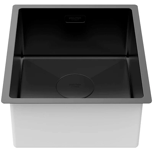 Кухонная мойка Paulmark NEXT 38 UNI, PM213844-MBN, матовый черный, 380х440мм 1,2мм Кухонная мойка Paulmark NEXT 38 UNI, PM213844-MBN, матовый черный, 380х440мм 1,2мм