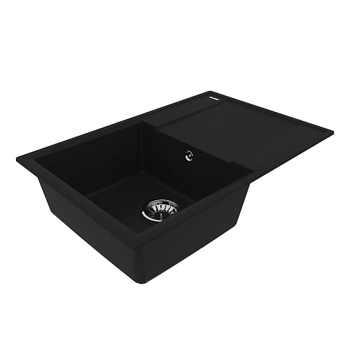 Кухонная мойка Lemark IMANDRA 760 врезная из кварцгранита, с крылом, антрацит 9910025 Кухонная мойка Lemark IMANDRA 760 врезная из кварцгранита, с крылом, антрацит 9910025