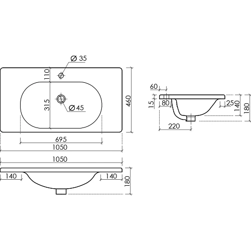 Раковина Ceramica Nova Sabo CN13003MB накладная 1000x460x130 черный матовый Раковина Ceramica Nova Sabo CN13003MB накладная 1000x460x130 черный матовый