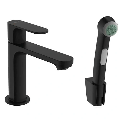 Смеситель для раковины Hansgrohe Rebris S 110 без сливного гарнитура, с гигиеническим душем 72215670 Смеситель для раковины Hansgrohe Rebris S 110 без сливного гарнитура, с гигиеническим душем 72215670