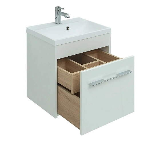 Комплект мебели Aquanet Августа 50 белый (ручка хром) 00287679 Комплект мебели Aquanet Августа 50 белый (ручка хром) 00287679