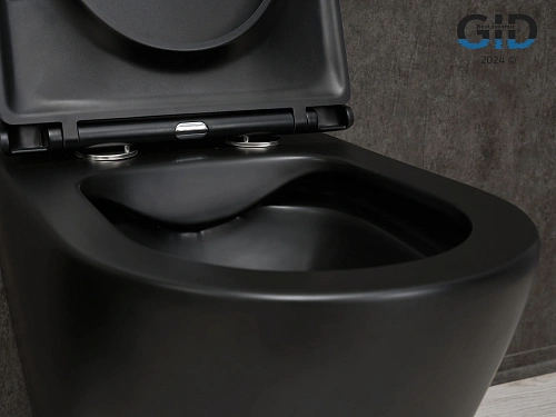 Унитаз приставной Gid TRS-263BM 62212Y черный матовый 56x36x41 с крышкой микролифт Унитаз приставной Gid TRS-263BM 62212Y черный матовый 56x36x41 с крышкой микролифт