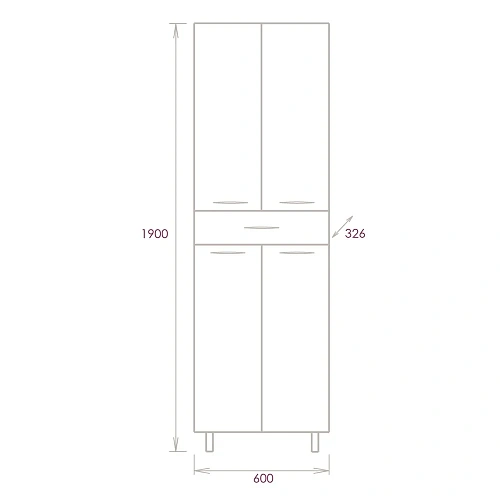 Шкаф-пенал Onika МОДЕРН 60.10 406002 Шкаф-пенал Onika МОДЕРН 60.10 406002