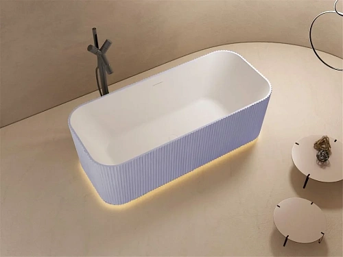 Ванна отдельностоящая ABBER AS9663Violett 170x75 универсальная, фиолетовый искусственный камень Ванна отдельностоящая ABBER AS9663Violett 170x75 универсальная, фиолетовый искусственный камень