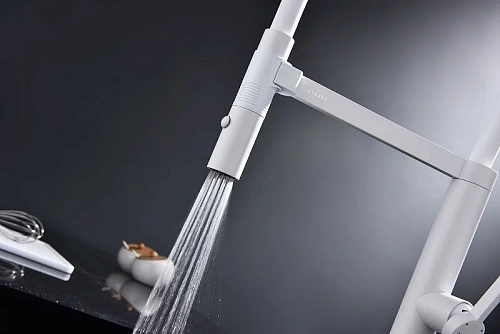 Смеситель для кухни Paulmark LEADER белый матовый Le214101-WH Смеситель для кухни Paulmark LEADER белый матовый Le214101-WH