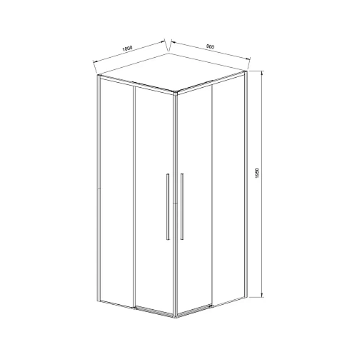 Душевой уголок Slim-N VSS-4SN9010CL, 1000x900, хром, стекло прозрачное Душевой уголок Slim-N VSS-4SN9010CL, 1000x900, хром, стекло прозрачное