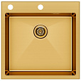 Кухонная мойка Paulmark KRONER-EDGE 51, PM775151-BG, брашированное золото, 510х510мм Кухонная мойка Paulmark KRONER-EDGE 51, PM775151-BG, брашированное золото, 510х510мм