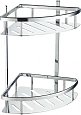 Полка Wonzon & Woghand 2-х ярусная, угловая, хром (WW-4142) Полка Wonzon & Woghand 2-х ярусная, угловая, хром (WW-4142)