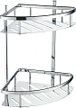 Полка Wonzon & Woghand 2-х ярусная, угловая, хром (WW-4142) Полка Wonzon & Woghand 2-х ярусная, угловая, хром (WW-4142)