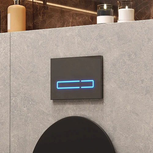 Комплект унитаза AM.PM Spirit CK70GH с инсталляцией, черный матовый, сиденьем микролифт, черной клавишей, гигиеническим душем и аксессуарами Комплект унитаза AM.PM Spirit CK70GH с инсталляцией, черный матовый, сиденьем микролифт, черной клавишей, гигиеническим душем и аксессуарами