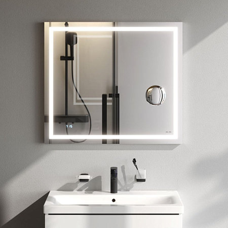 Зеркало AM.PM Gem M91AMOX0803WG с LED-подсветкой, часами 80 см Зеркало AM.PM Gem M91AMOX0803WG с LED-подсветкой, часами 80 см