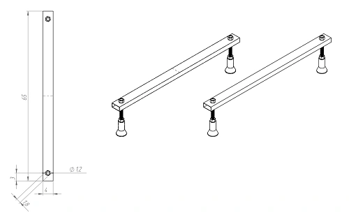 Акриловая ванна DIWO Смоленск 170x75 с ножками 591841 Акриловая ванна DIWO Смоленск 170x75 с ножками 591841