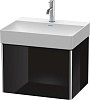 Картинка анонса товара «тумба под раковину duravit xsquare xs406104040 подвесная 58 см черный глянцевый»