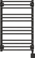 Полотенцесушитель электрический EWRIKA Кассандра Pd 80x50 R, черный матовый 510492 Полотенцесушитель электрический EWRIKA Кассандра Pd 80x50 R, черный матовый 510492