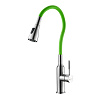 Картинка анонса товара «смеситель для кухни lemark expert lm5082s-green с гибким изливом, хром матовый/зеленый»