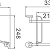 Полка Haiba HB1607-2 стеклянная 2-ярусная с круглыми ножками Полка Haiba HB1607-2 стеклянная 2-ярусная с круглыми ножками