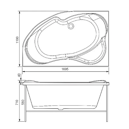 Экран для ванны фронтальный Aquanet Capri 170 R черная 00165278 Экран для ванны фронтальный Aquanet Capri 170 R черная 00165278