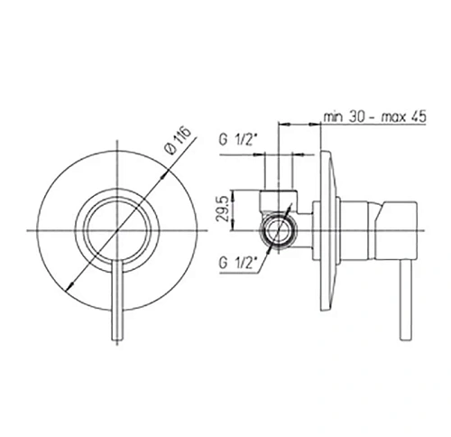 Смеситель для душа Paini Cox 78CR690 встраиваемый Смеситель для душа Paini Cox 78CR690 встраиваемый