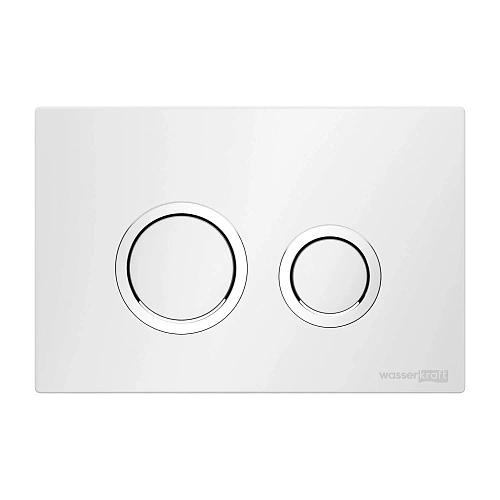 Клавиша смыва WasserKRAFT WH01 белый/хром с клавишей смыва белый/хром Клавиша смыва WasserKRAFT WH01 белый/хром с клавишей смыва белый/хром