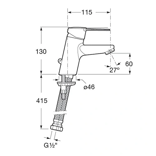 Смеситель для раковины Roca Mitos L 5A3181C0M Смеситель для раковины Roca Mitos L 5A3181C0M