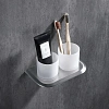 Стакан двойной для зубных щеток ABBER Nord AA1557SP сатин Стакан двойной для зубных щеток ABBER Nord AA1557SP сатин