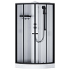 Картинка анонса товара «душевая кабина am.pm x-joy w94c-401-090bt 90x90, четверть круга, профиль черный матовый, стекло прозрачное»