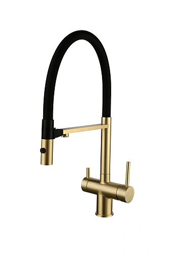 Смеситель для кухни Vincea VKF-120BG, брашированное золото Смеситель для кухни Vincea VKF-120BG, брашированное золото