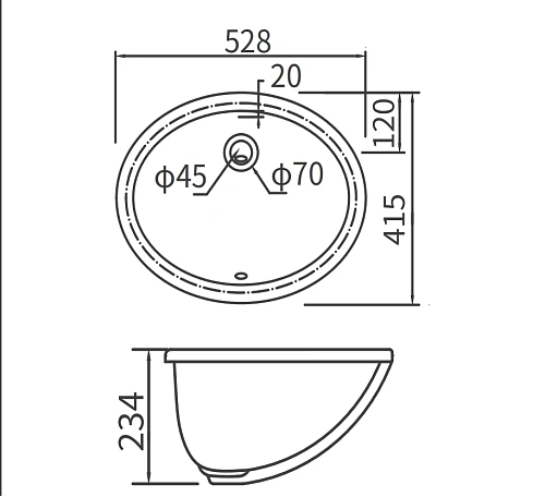 Раковина ARROW AP406E встраиваемая снизу Раковина ARROW AP406E встраиваемая снизу