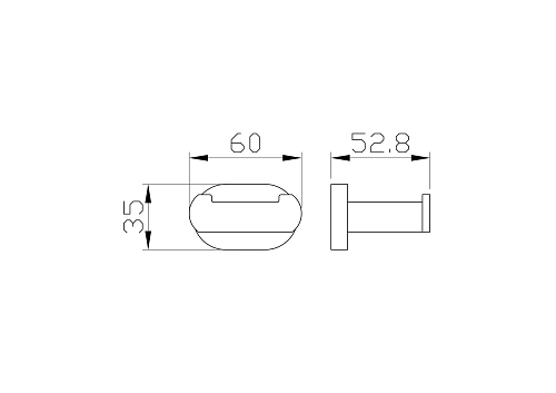 Крючок Wonzon & Woghand хром (WW-8425) Крючок Wonzon & Woghand хром (WW-8425)