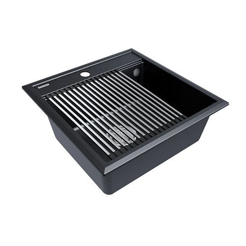 Кухонная мойка Paulmark STEPIA 50 с ролл-матом STEP брашированная PM115051-BLM+R375-BS Кухонная мойка Paulmark STEPIA 50 с ролл-матом STEP брашированная PM115051-BLM+R375-BS