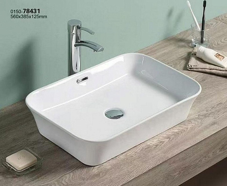 Раковина CeramaLux 78431 накладная, белый