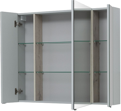 Зеркальный шкаф Aquanet Алвита New 100 Серый 00277544 Зеркальный шкаф Aquanet Алвита New 100 Серый 00277544