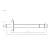 Кронштейн верхнего душа AQUAme AQM8703MB черный матовый Кронштейн верхнего душа AQUAme AQM8703MB черный матовый