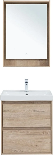 Тумба под раковину Aquanet Милан 60 дуб светлый 00336382 подвесная Тумба под раковину Aquanet Милан 60 дуб светлый 00336382 подвесная
