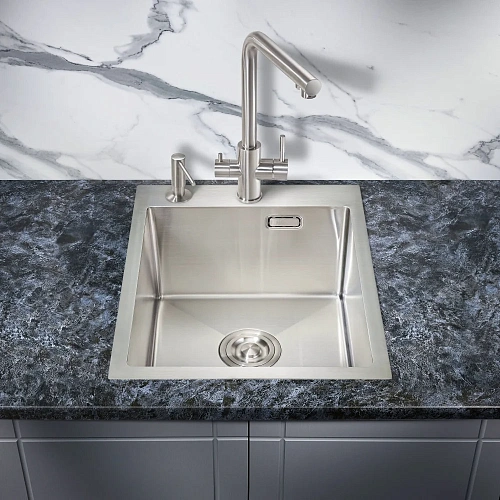Кухонная мойка Milacio Denia 41 Steel (MC.77460) сталь нержавеющая Кухонная мойка Milacio Denia 41 Steel (MC.77460) сталь нержавеющая