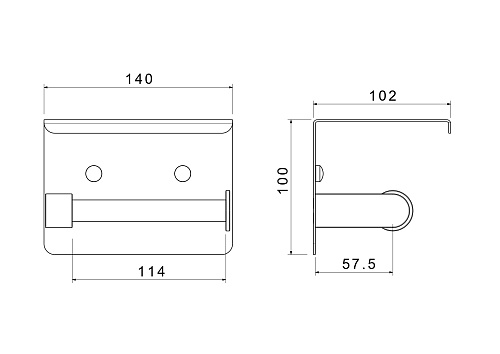 Держатель туалетной бумаги Aquatek Европа AQ4939BGM черный хром шлифованный Держатель туалетной бумаги Aquatek Европа AQ4939BGM черный хром шлифованный