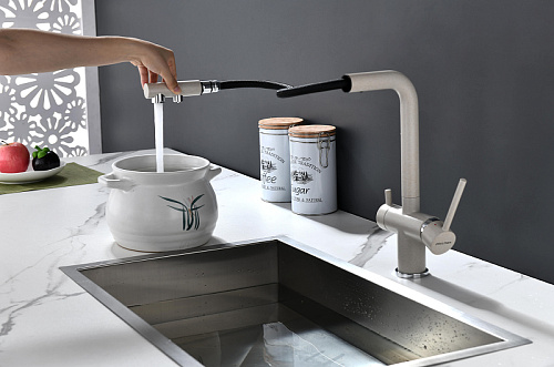 Смеситель для кухни Paulmark SERPENTINE бежевый Se213222-BE Смеситель для кухни Paulmark SERPENTINE бежевый Se213222-BE