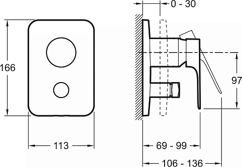 Смеситель для душа Jacob Delafon Aleo+ E98718-CP Смеситель для душа Jacob Delafon Aleo+ E98718-CP