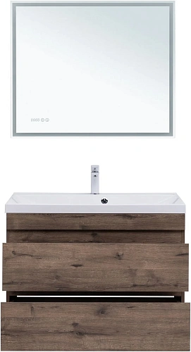 Тумба под раковину Aquanet Нота New 90 дуб веллингтон табак 00334193 подвесная Тумба под раковину Aquanet Нота New 90 дуб веллингтон табак 00334193 подвесная
