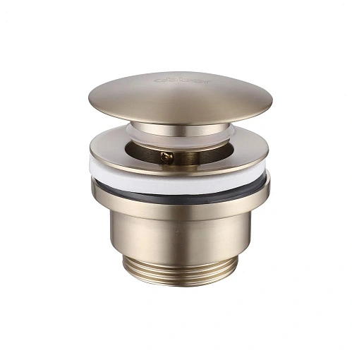 Донный клапан ABBER AF0011G без перелива, клик-клак, золото матовое Донный клапан ABBER AF0011G без перелива, клик-клак, золото матовое