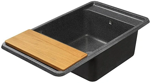 Кухонная мойка Aquaton Беллис 87 1A724832BS210 из литого мрамора, графит Кухонная мойка Aquaton Беллис 87 1A724832BS210 из литого мрамора, графит