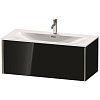 Тумба под раковину Duravit XVIU XV40350B140 подвесная 101 см черный глянцевый