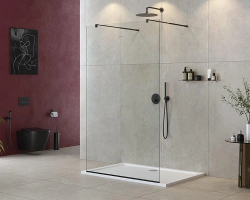 Душевая перегородка CEZARES LIBERTA-L-2-140-C-NERO 140см стекло прозрачное, профиль черный Душевая перегородка CEZARES LIBERTA-L-2-140-C-NERO 140см стекло прозрачное, профиль черный