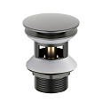 Детальная картинка товара «донный клапан aquatek aq6002bgm черный хром шлифованный»