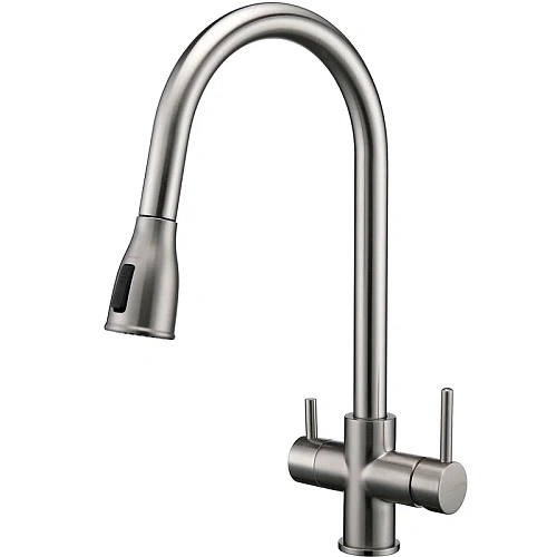 Смеситель для кухни Paulmark LANGE брашированная сталь La214212-BS Смеситель для кухни Paulmark LANGE брашированная сталь La214212-BS