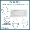 Ванна из искусственного камня Delice Dolce 170х80 DLR330060R-G глянцевая с ручками хром Ванна из искусственного камня Delice Dolce 170х80 DLR330060R-G глянцевая с ручками хром