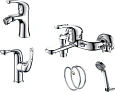 Комплект смесителей D&K DA1370001SET (DA1372101,DA1372201,DA1373201) Комплект смесителей D&K DA1370001SET (DA1372101,DA1372201,DA1373201)