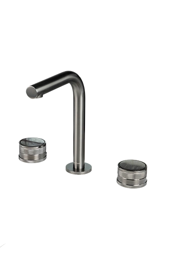 Смеситель для раковины Boheme PRESTIGE 152-GM-PR на 3 отверстия GUN METAL Смеситель для раковины Boheme PRESTIGE 152-GM-PR на 3 отверстия GUN METAL