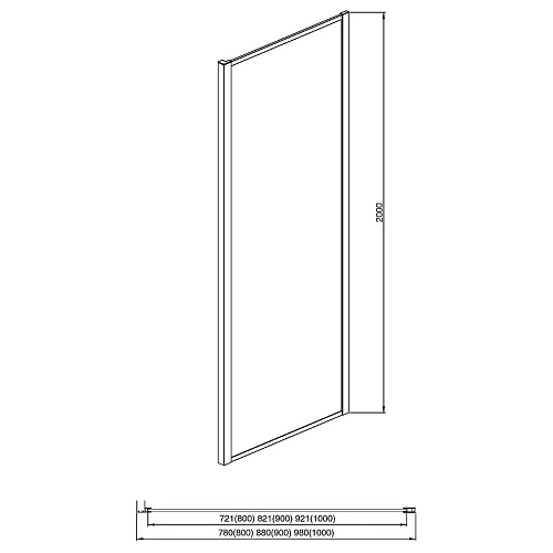 Боковая стенка Aquatek 900x2000, для комбинации с дверью, профиль хром, стекло прозрачное AQ ARI WA AQ ARI WA 09020CH Боковая стенка Aquatek 900x2000, для комбинации с дверью, профиль хром, стекло прозрачное AQ ARI WA AQ ARI WA 09020CH